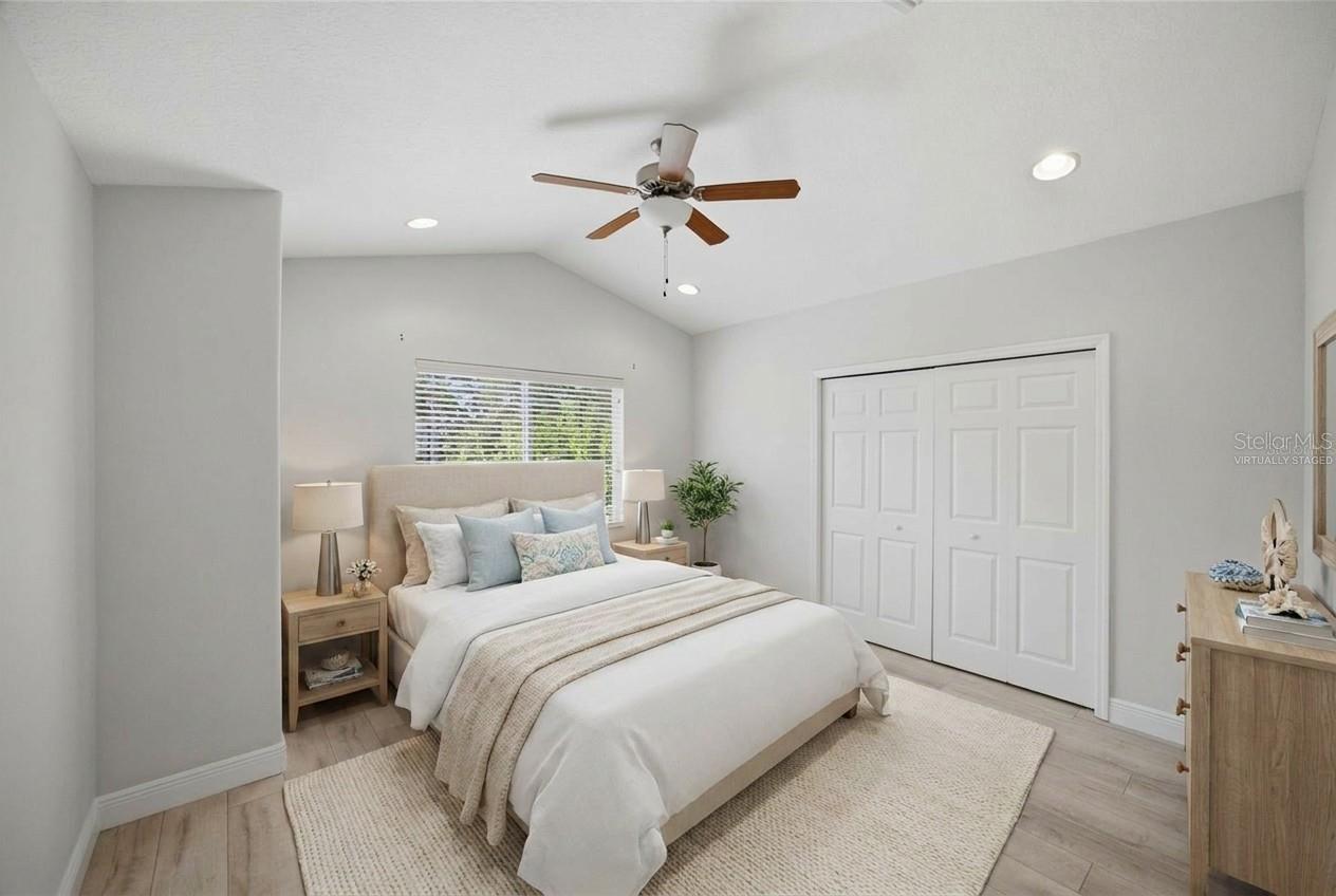 Virtually staged bedroom
