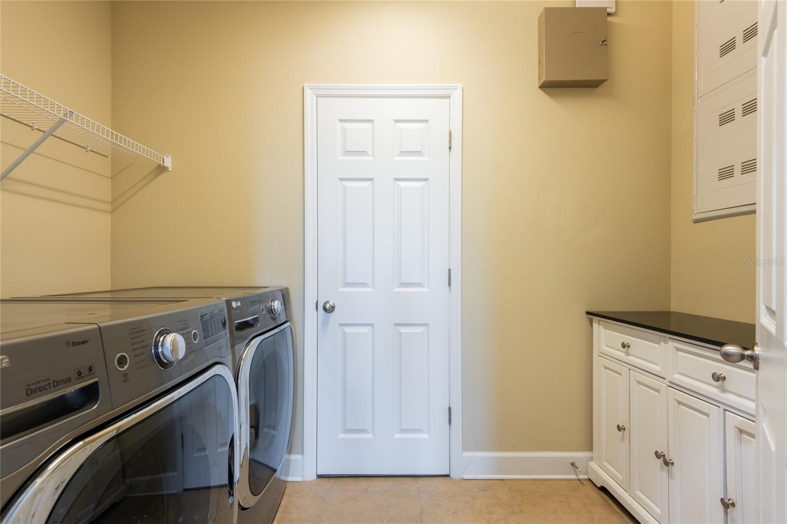Spacious laundry room.