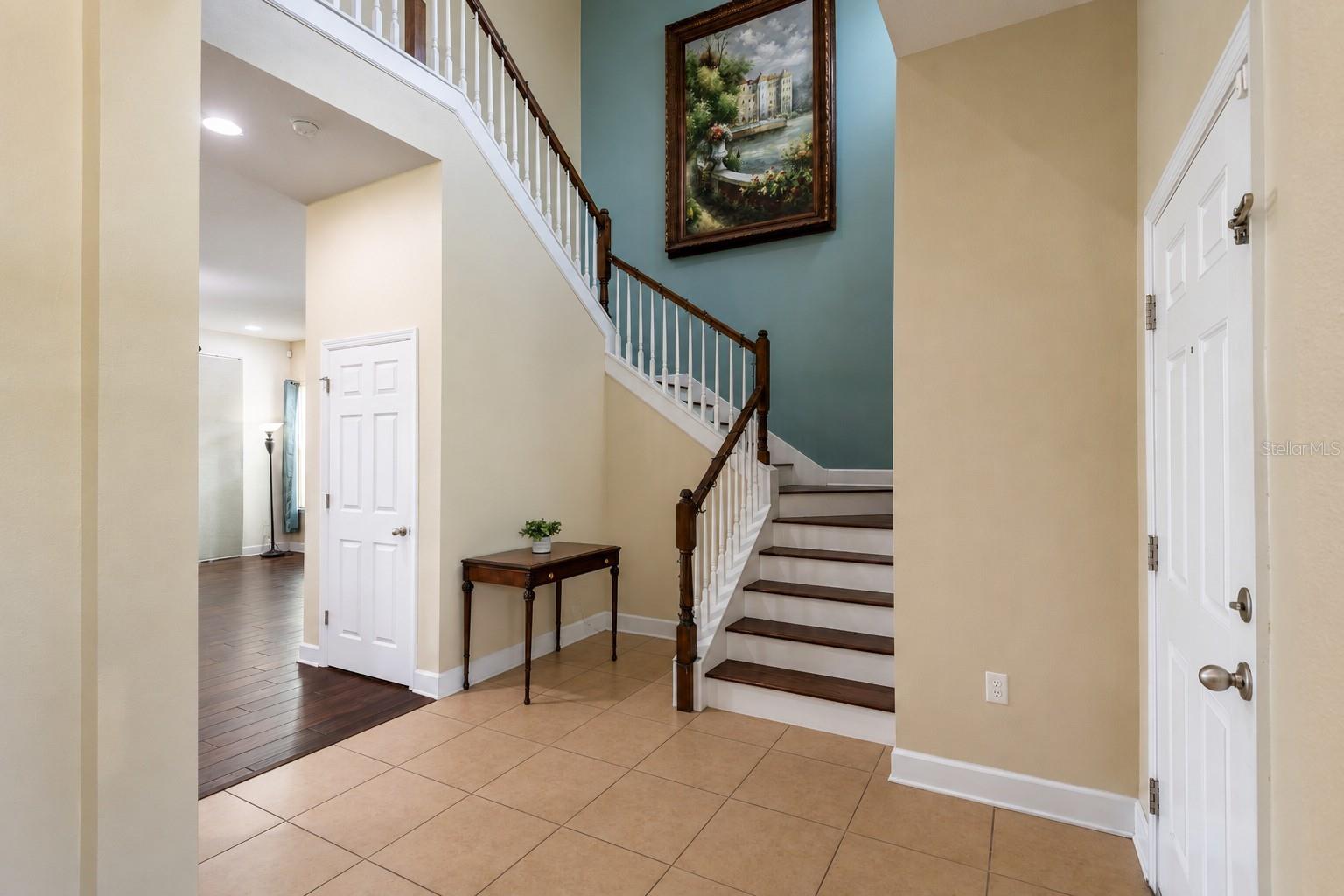 Large foyer leads to the great room and a family room.
