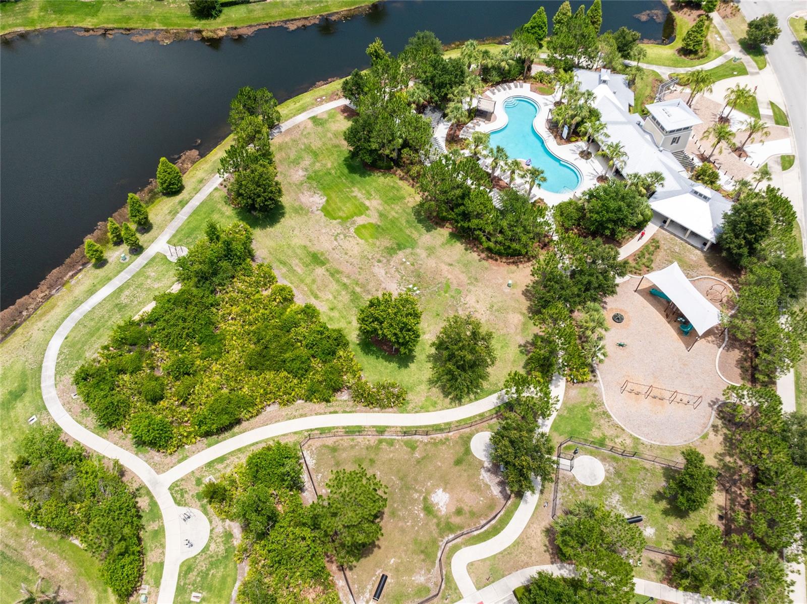 The Gated Waterleaf community has Scenic Walking Trails, a resort Clubhouse and pool.
