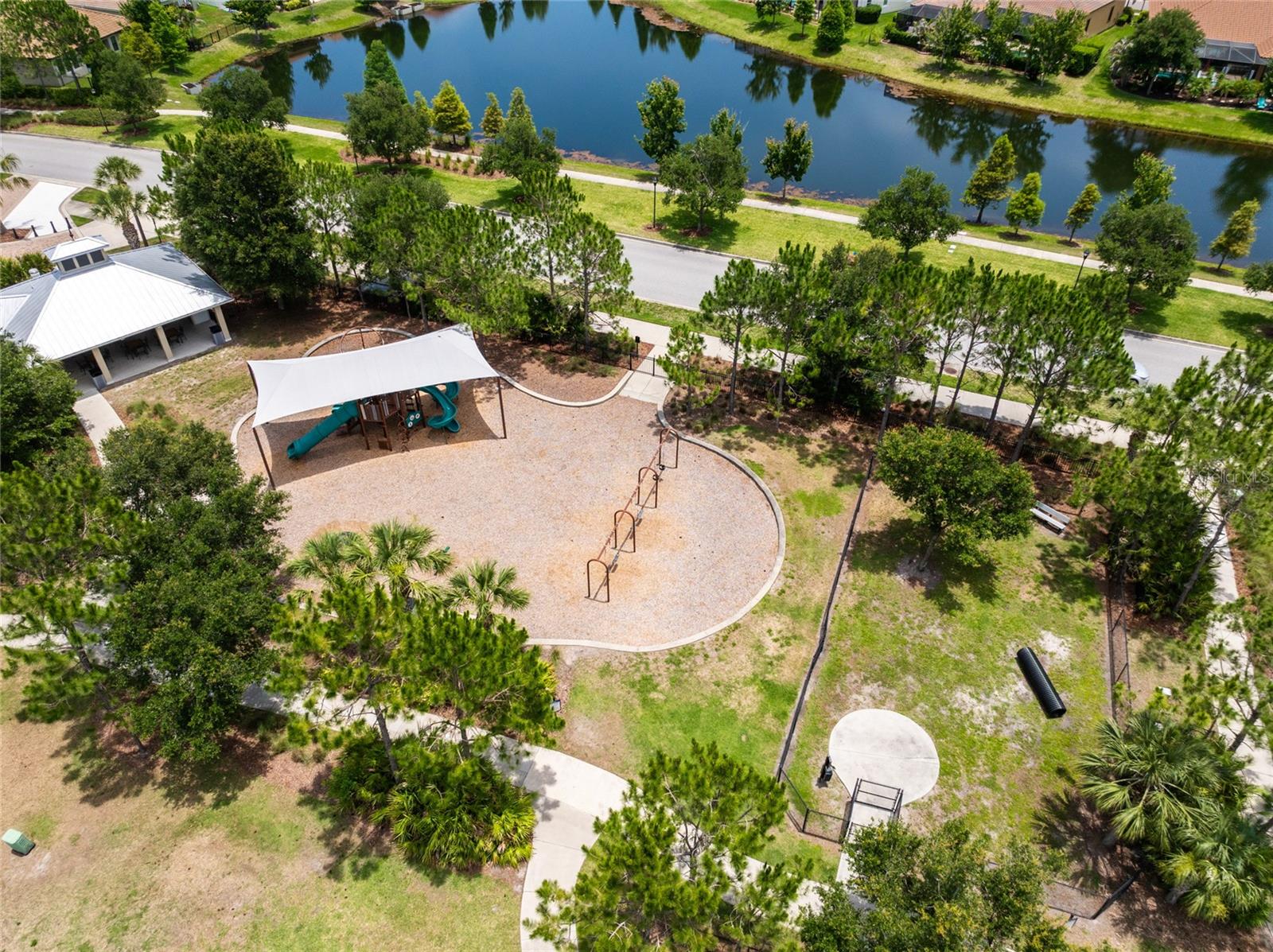 Playground and dog park.
