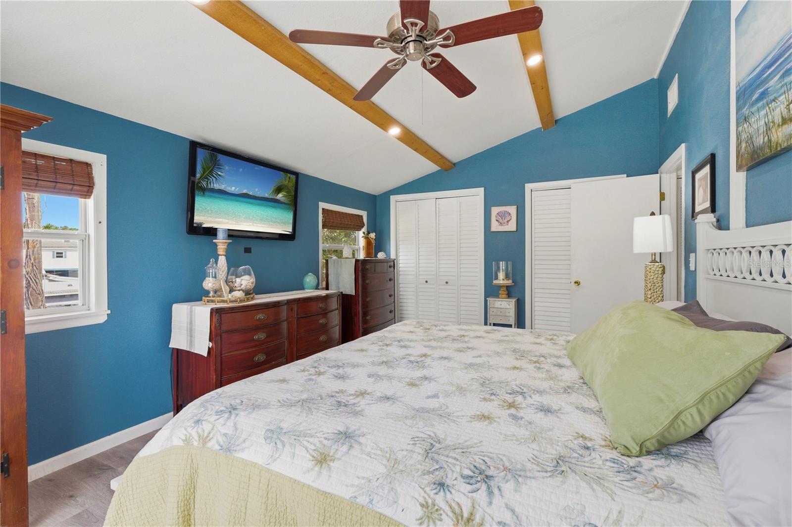 Large Primary Bedroom with balcony.
