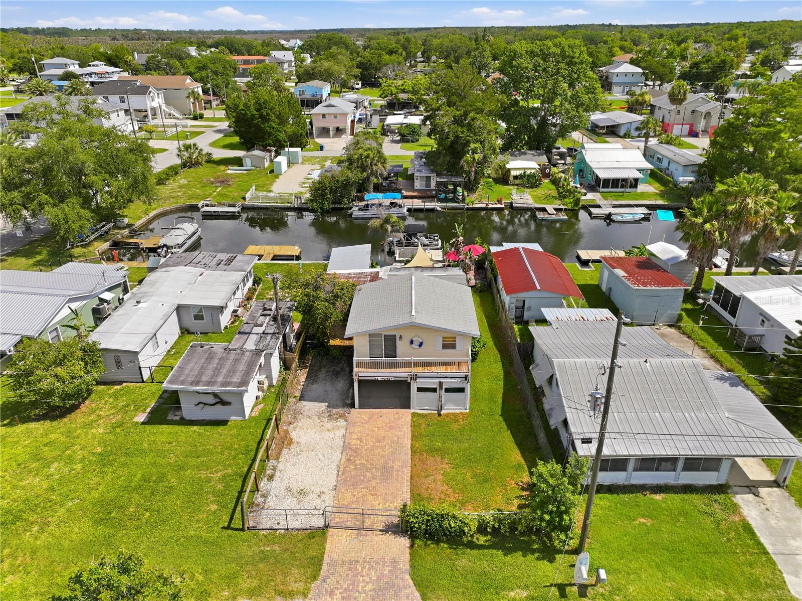 Aerial view of home.