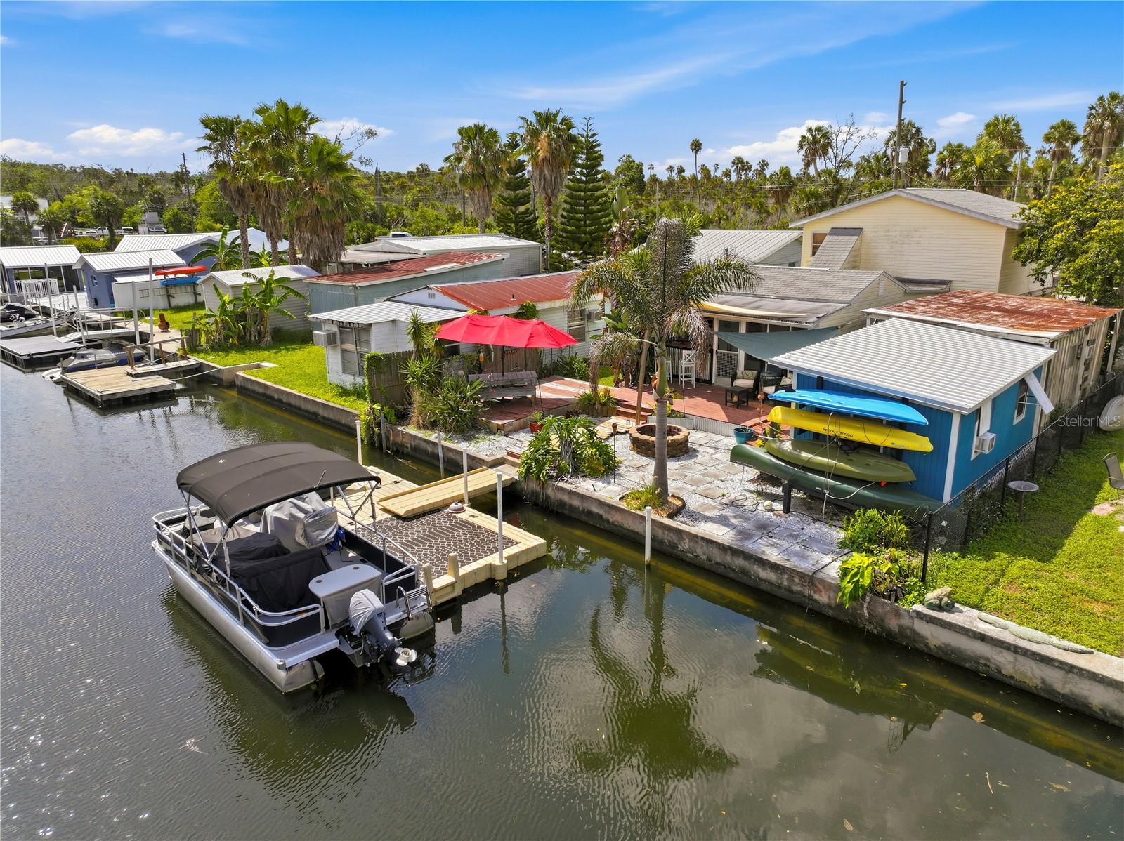 Aerial view of home.
