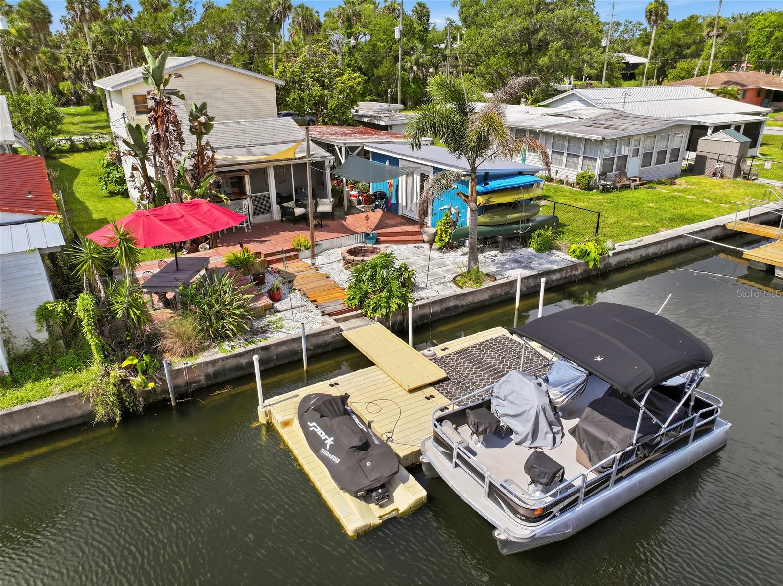 Aerial view of home.