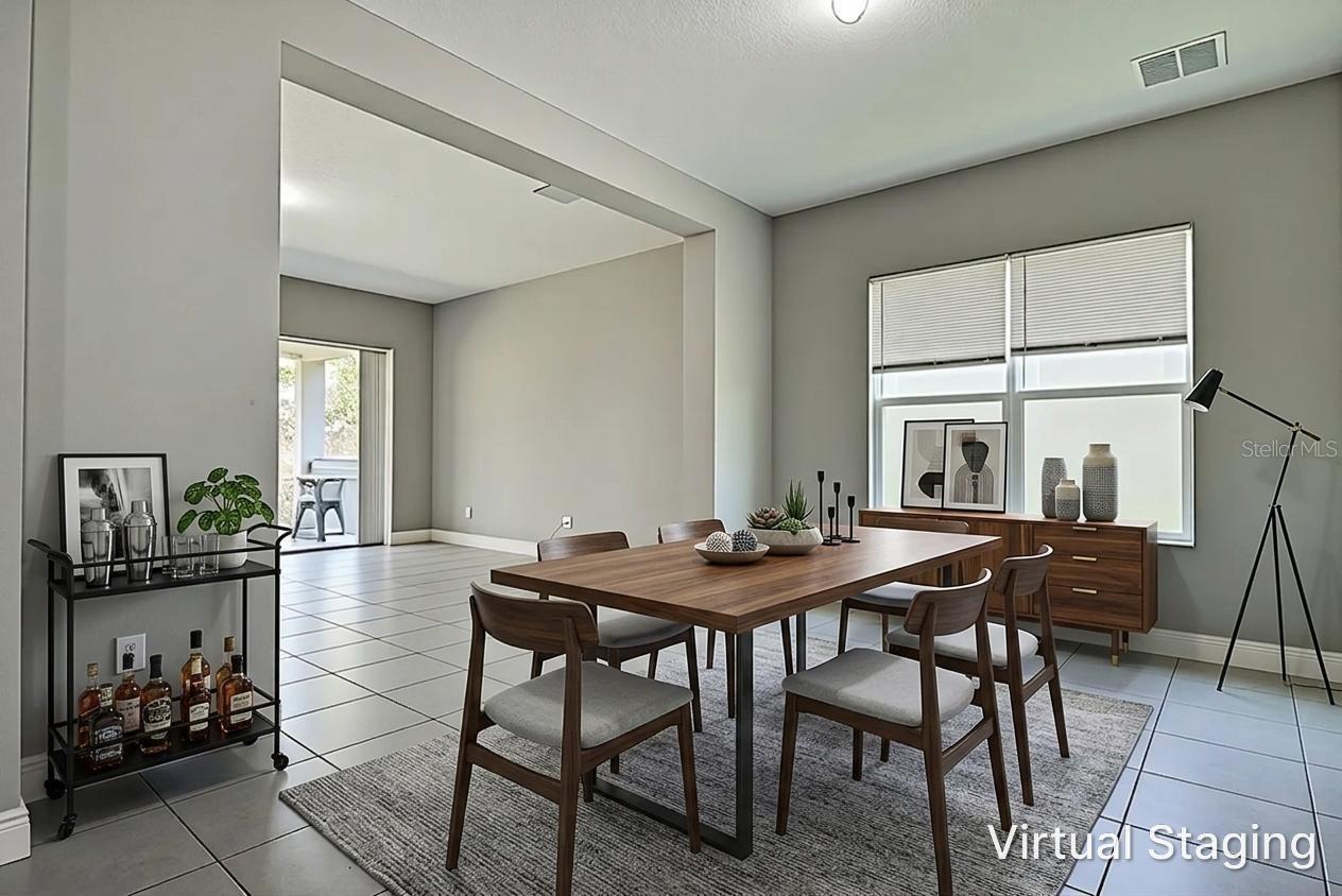 Virtual staged dining