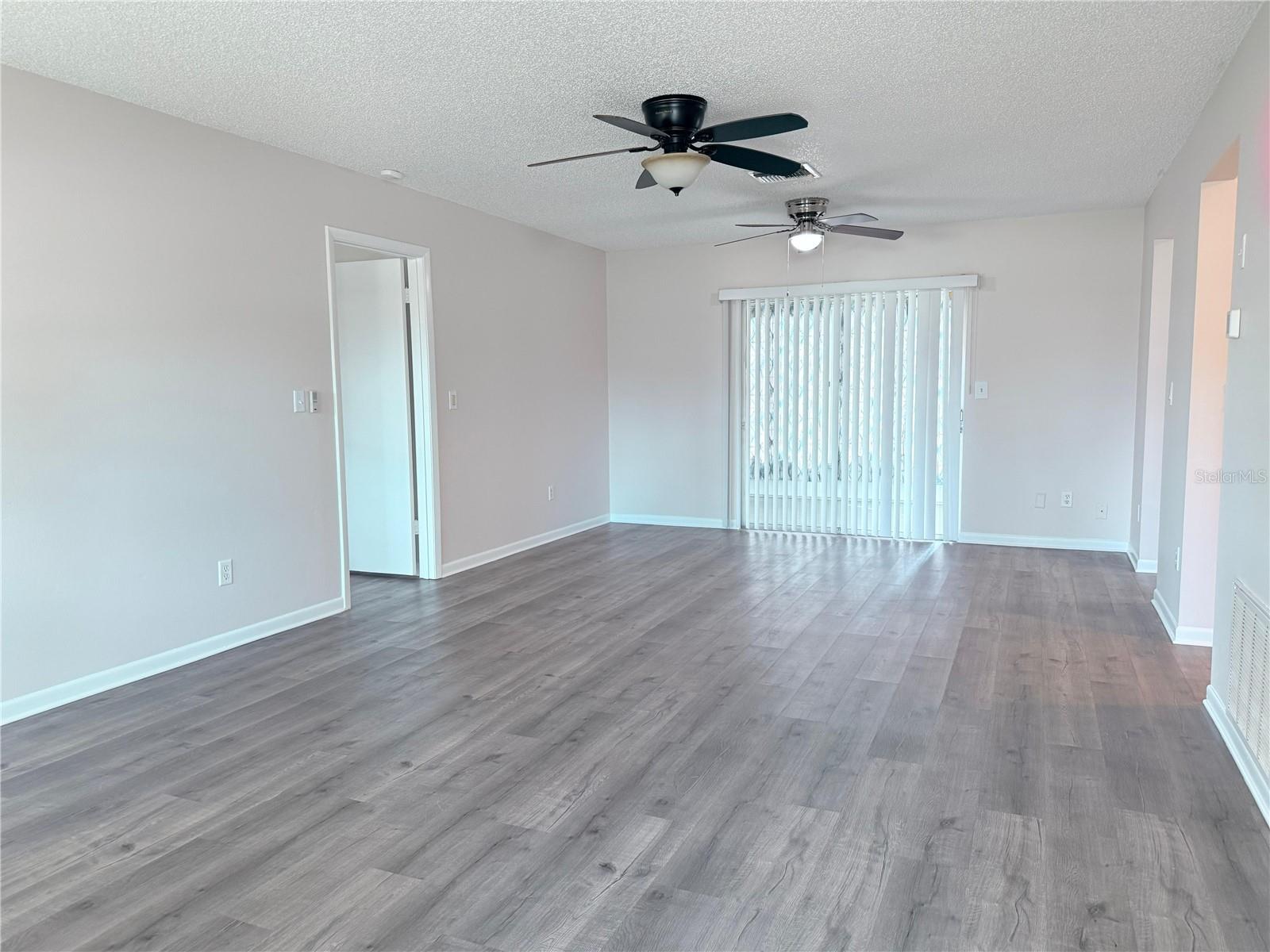 Livingroom LVP flooring through the house