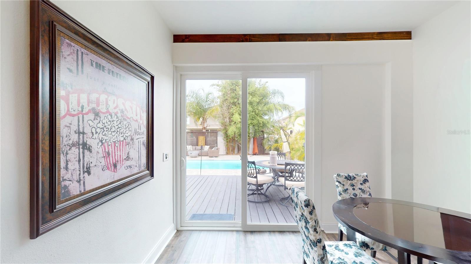 Breakfast Nook Exit to pool