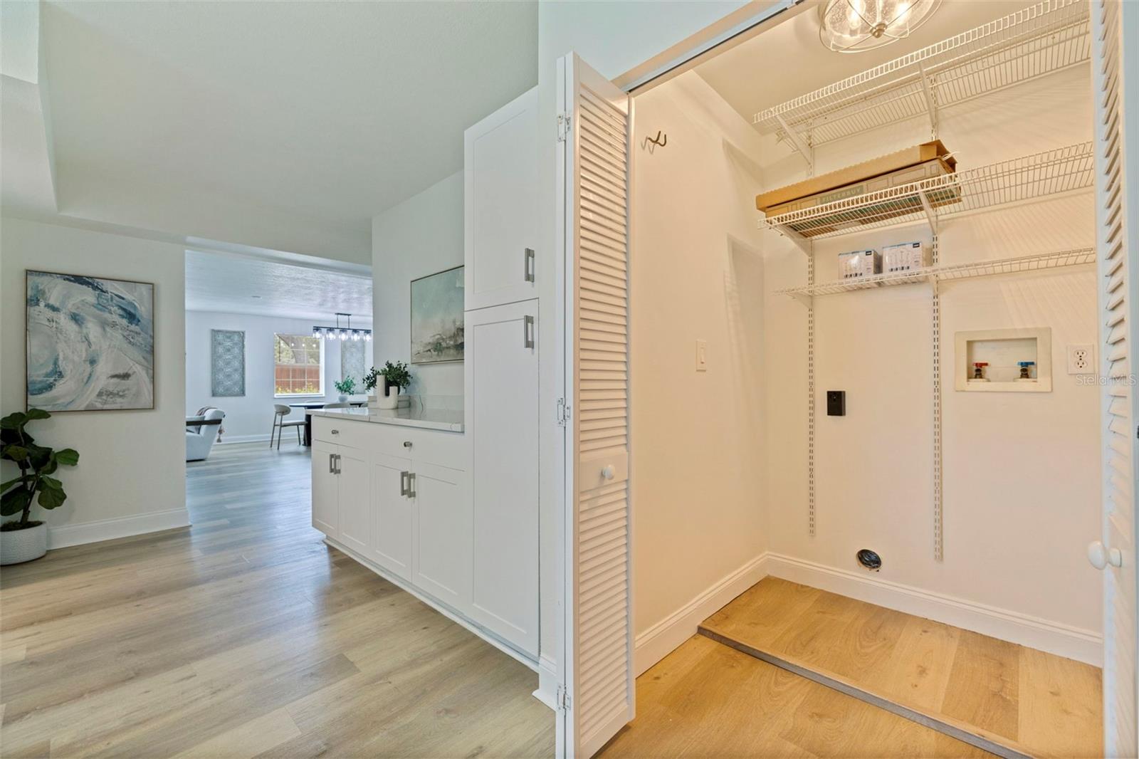 Oversized laundry closet