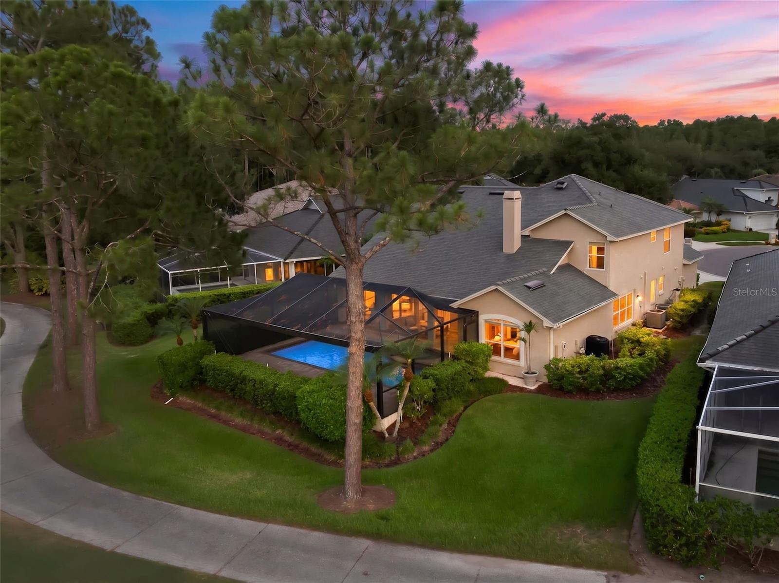 The pool area with view of golf course is the star of the show. ;)