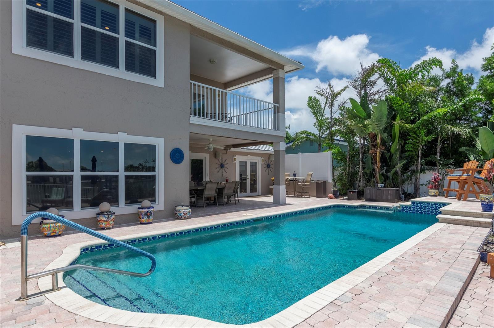 Back of house and pool area