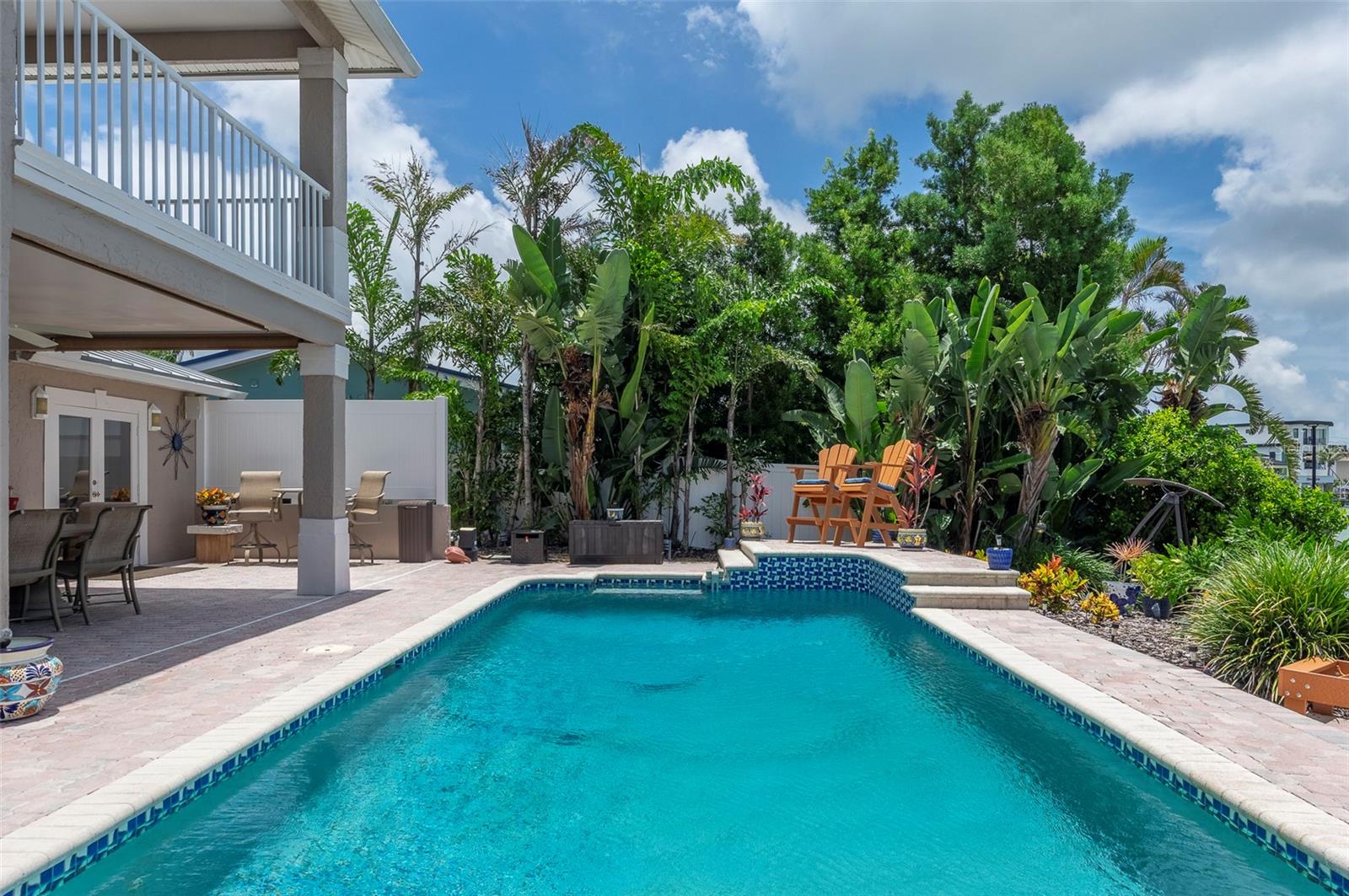 Saltwater heated pool with new variable speed heat/cool pump