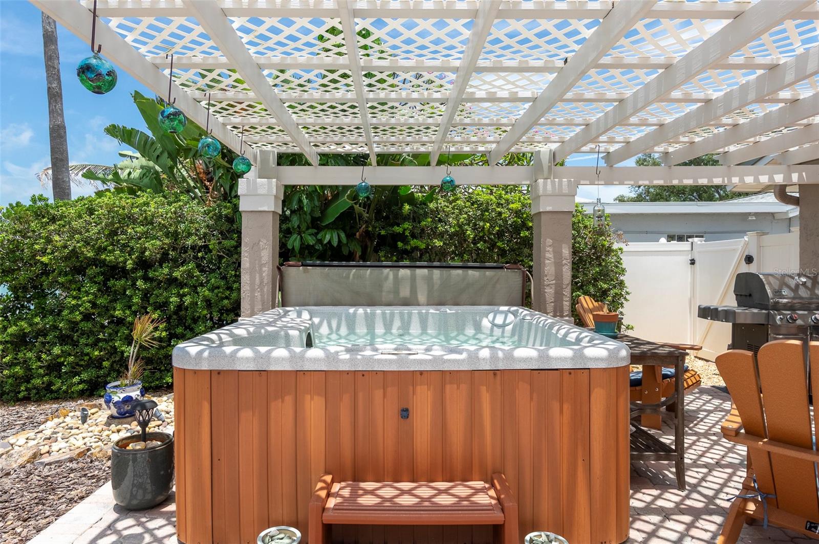 Inviting hot tub
