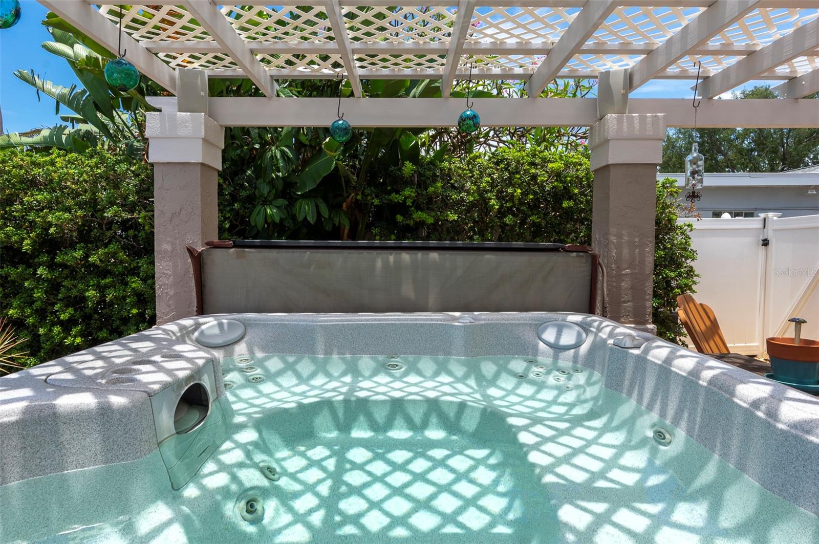 Plenty of seating in this hot tub