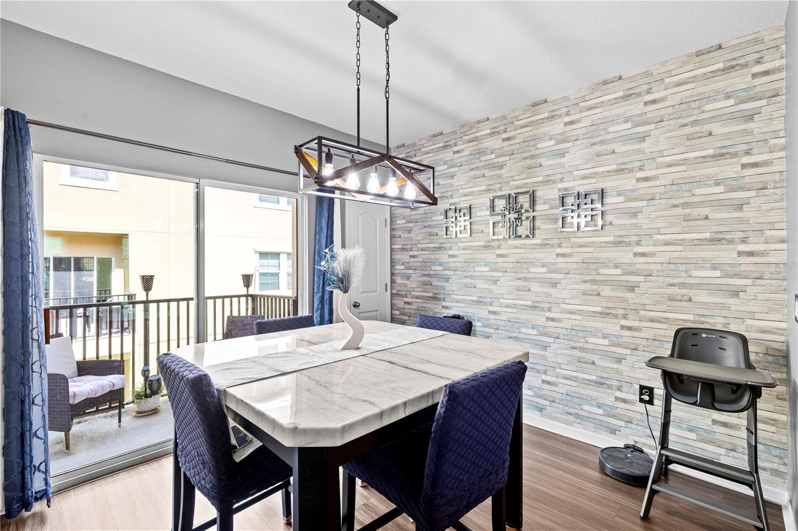 Dining area with outside balcony
