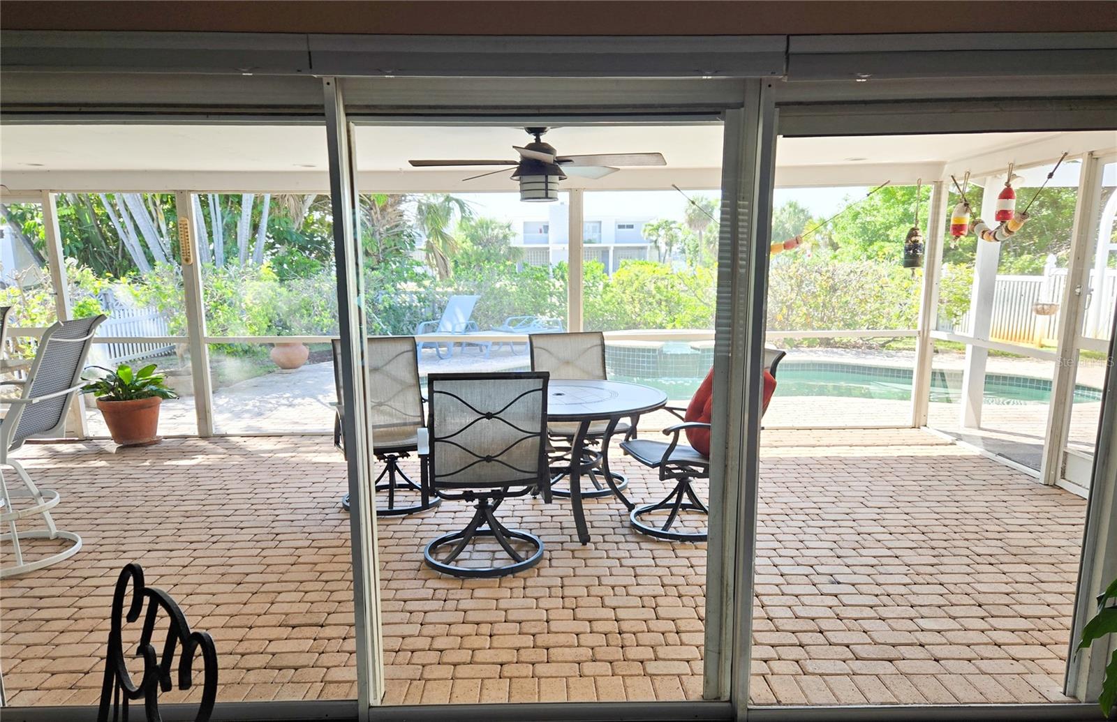 View of porch from Greatroom