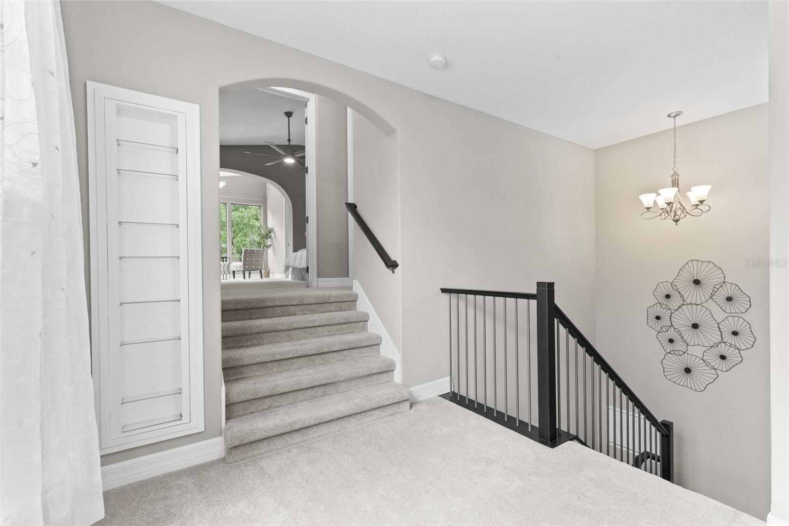 Steps to the primary bedroom