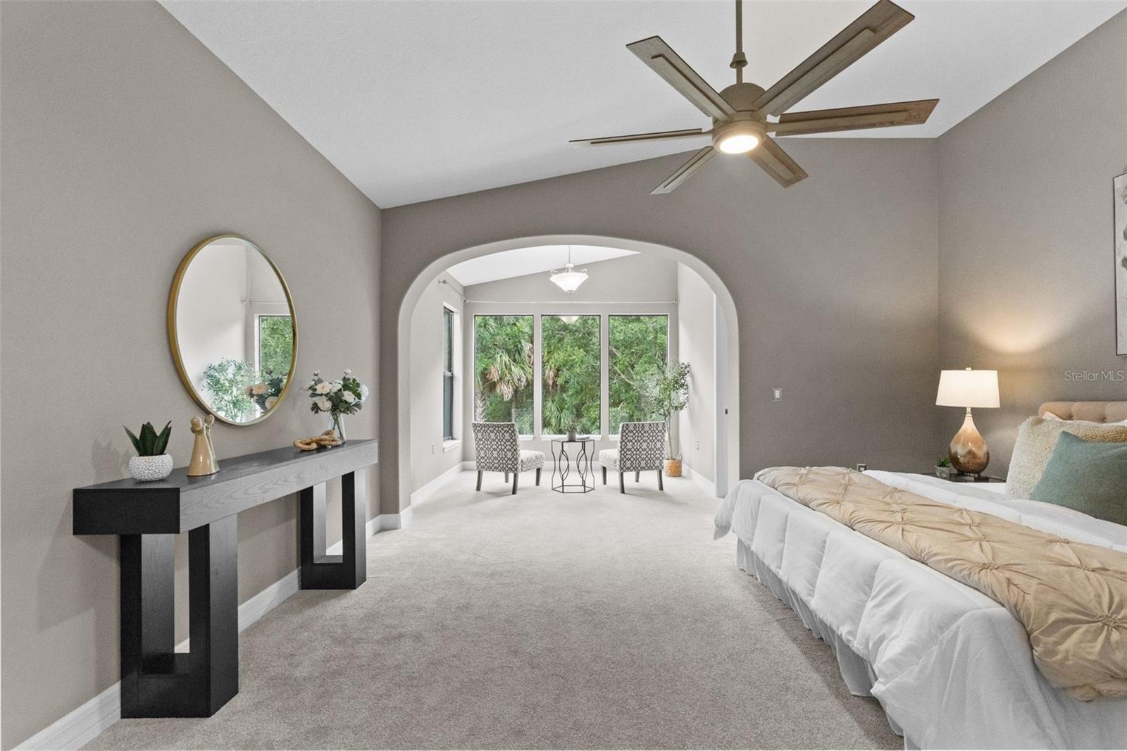 Oversized primary bedroom