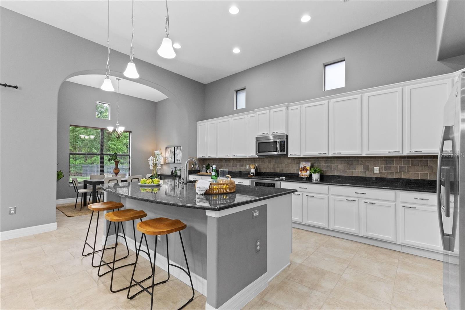 Kitchen island with cabinets