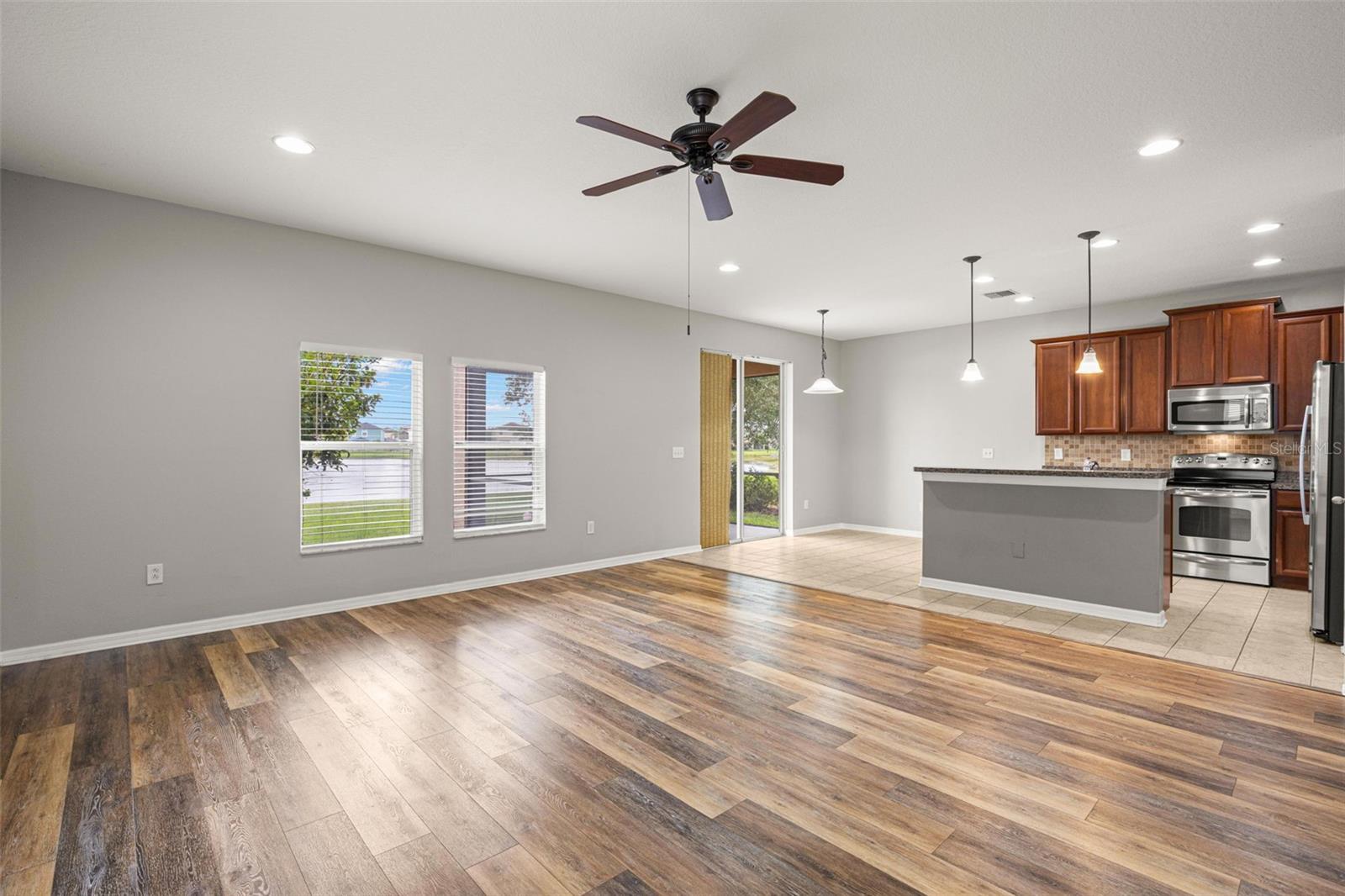 Living Room, Dinette and Kitchen