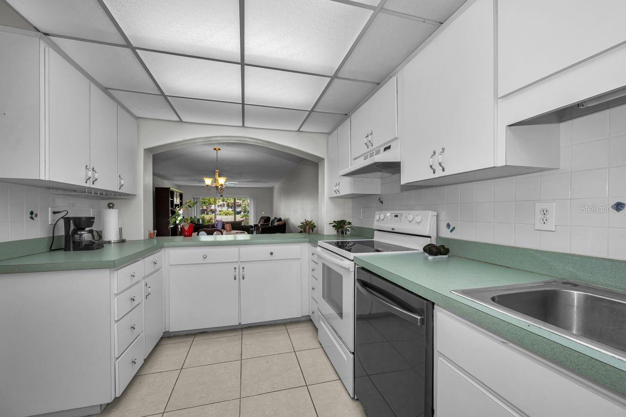 kitchen with pass through