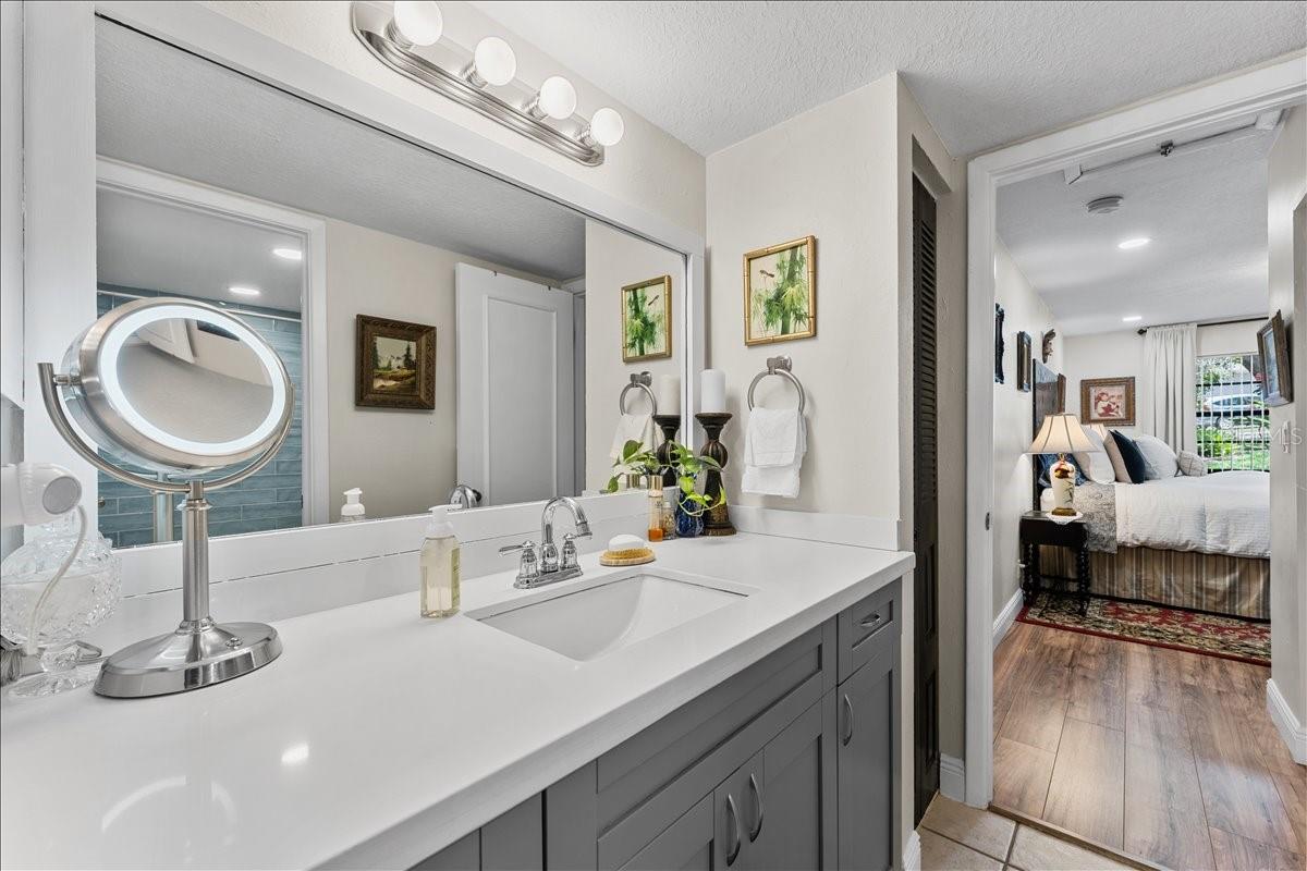 Large Vanity with Corian countertop
