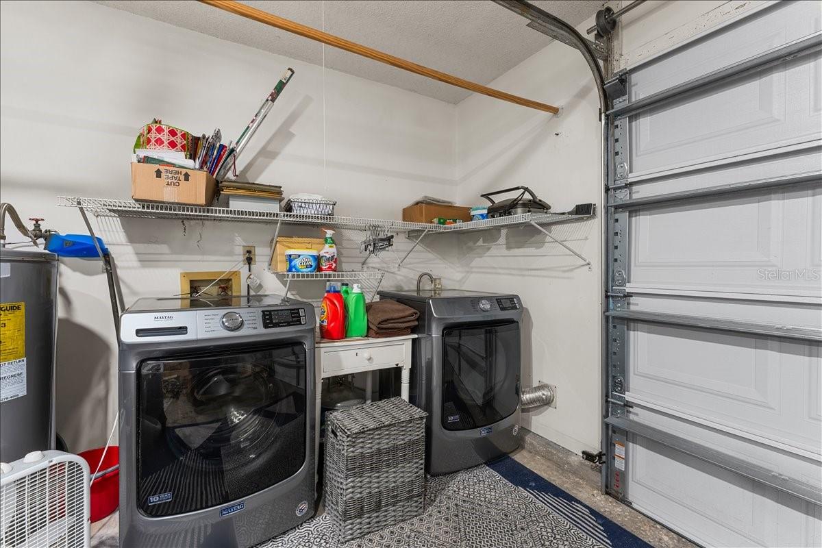 Washer and Dryer located in garage