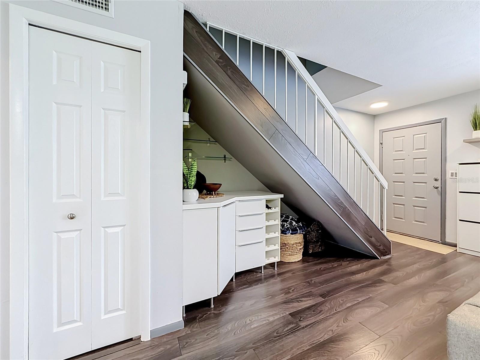 Closet under staircase
