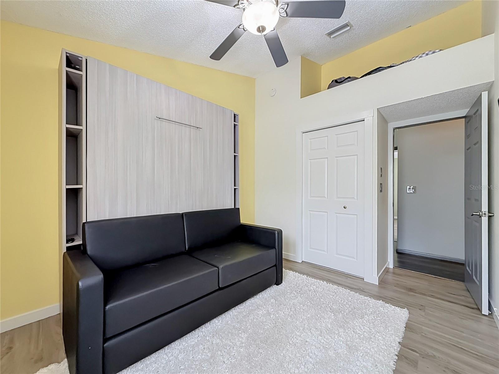 BR 3 has vaulted ceiling & plantation shutters