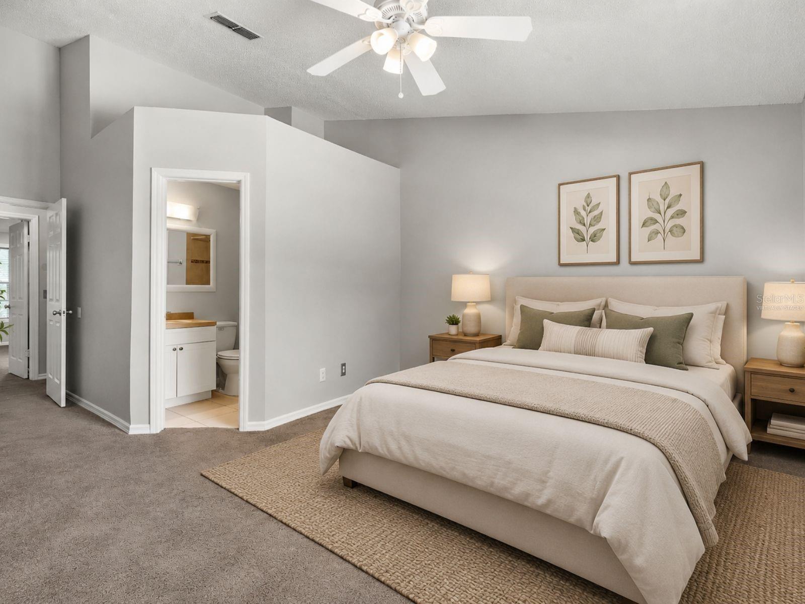 Virtually staged- Bedroom One