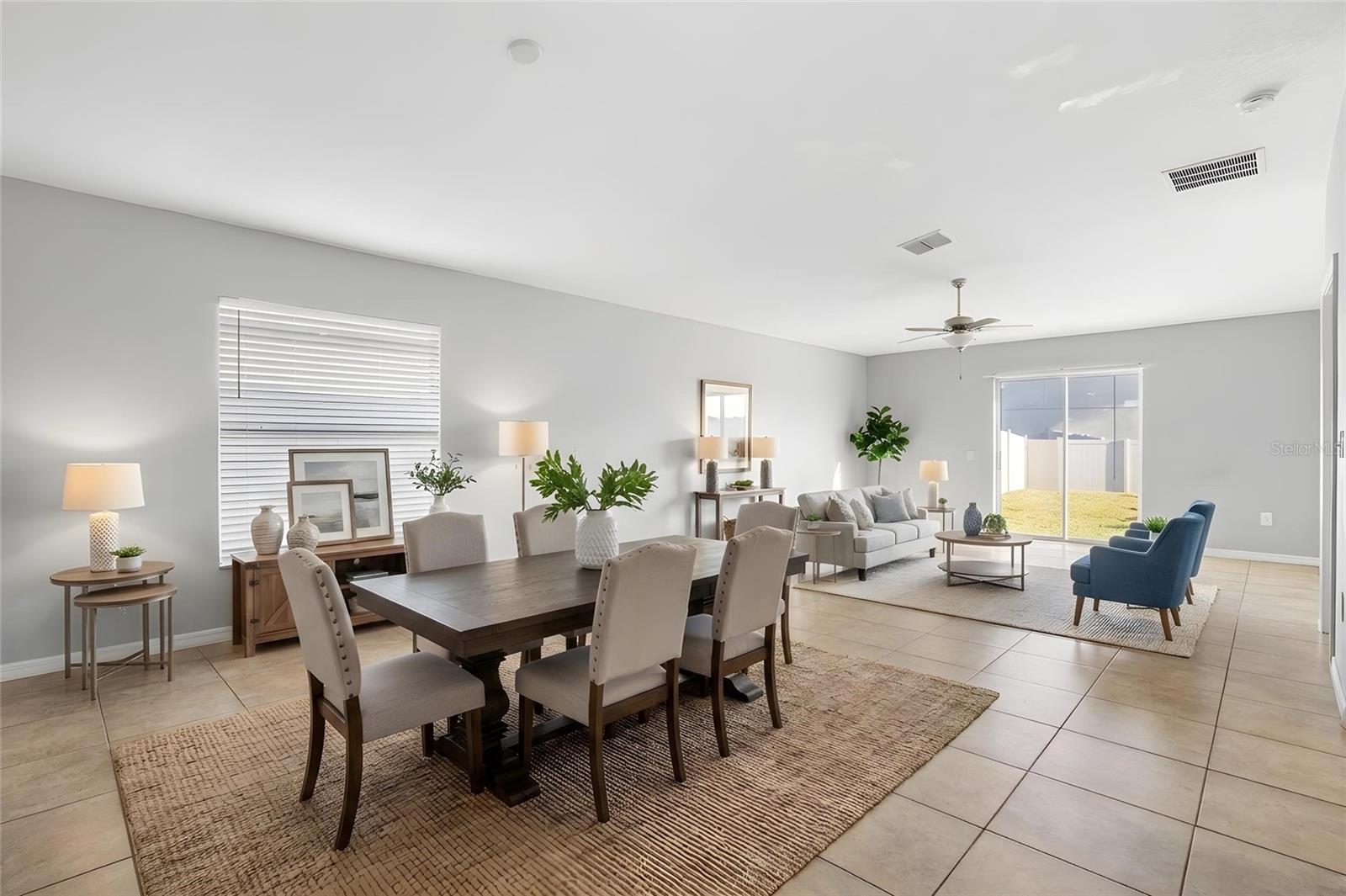 The generous footprint offers plenty of flexibility, with space to create comfortable living and dining areas while maintaining an open, uncluttered feel.