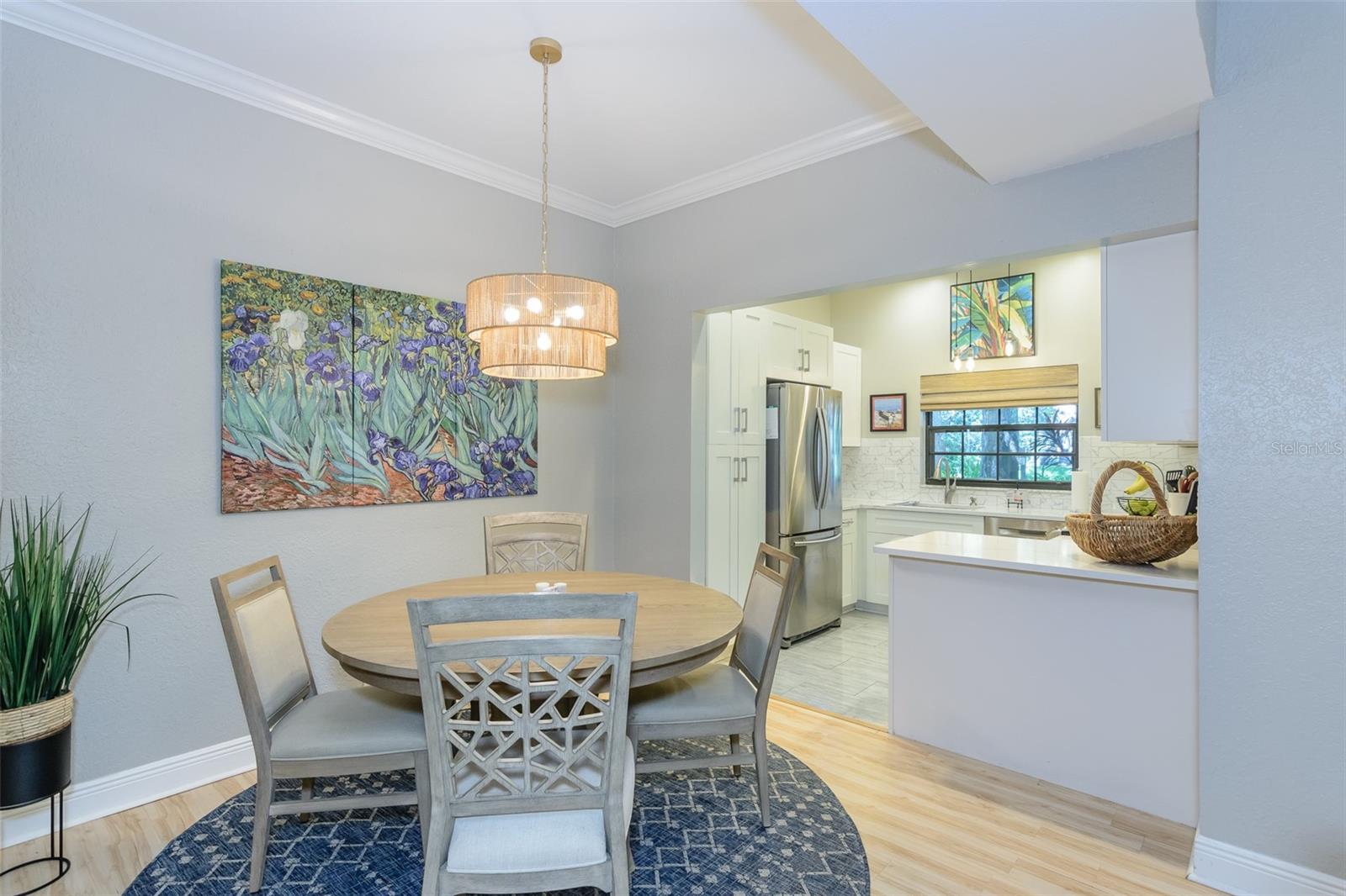 Spacious dining room.