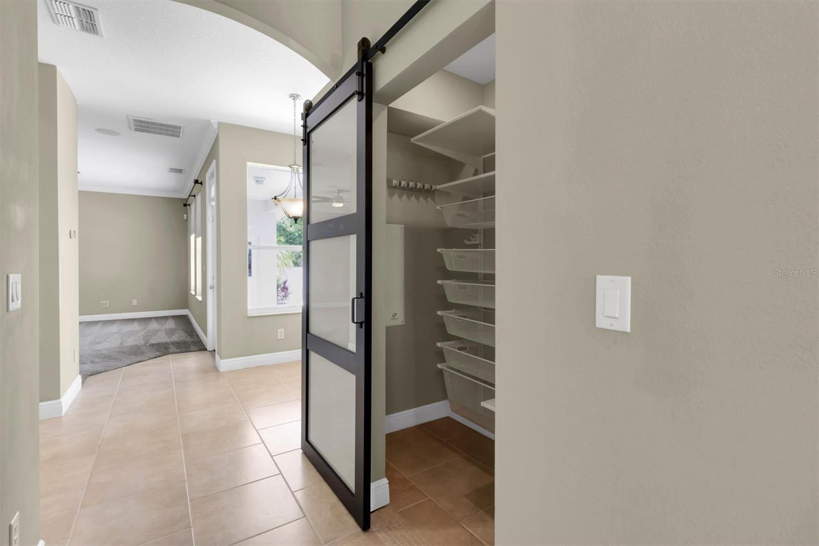 New barn door to close pantry space