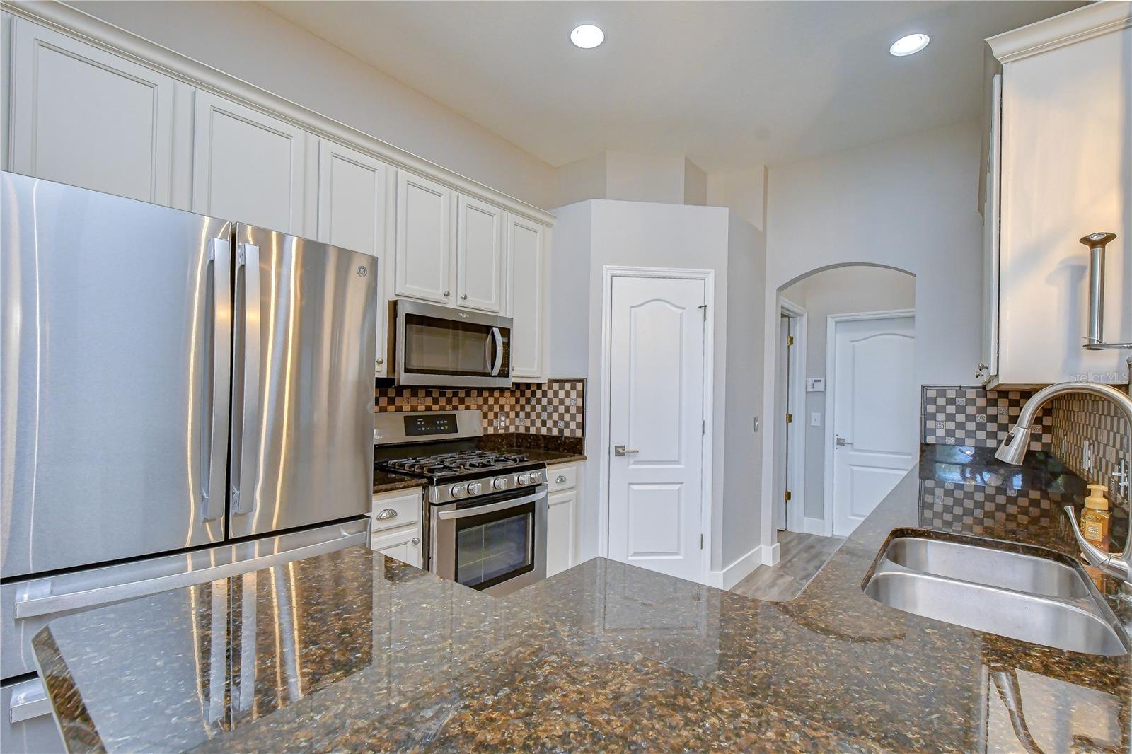 Generous counter space ideal for meal prep and entertaining.