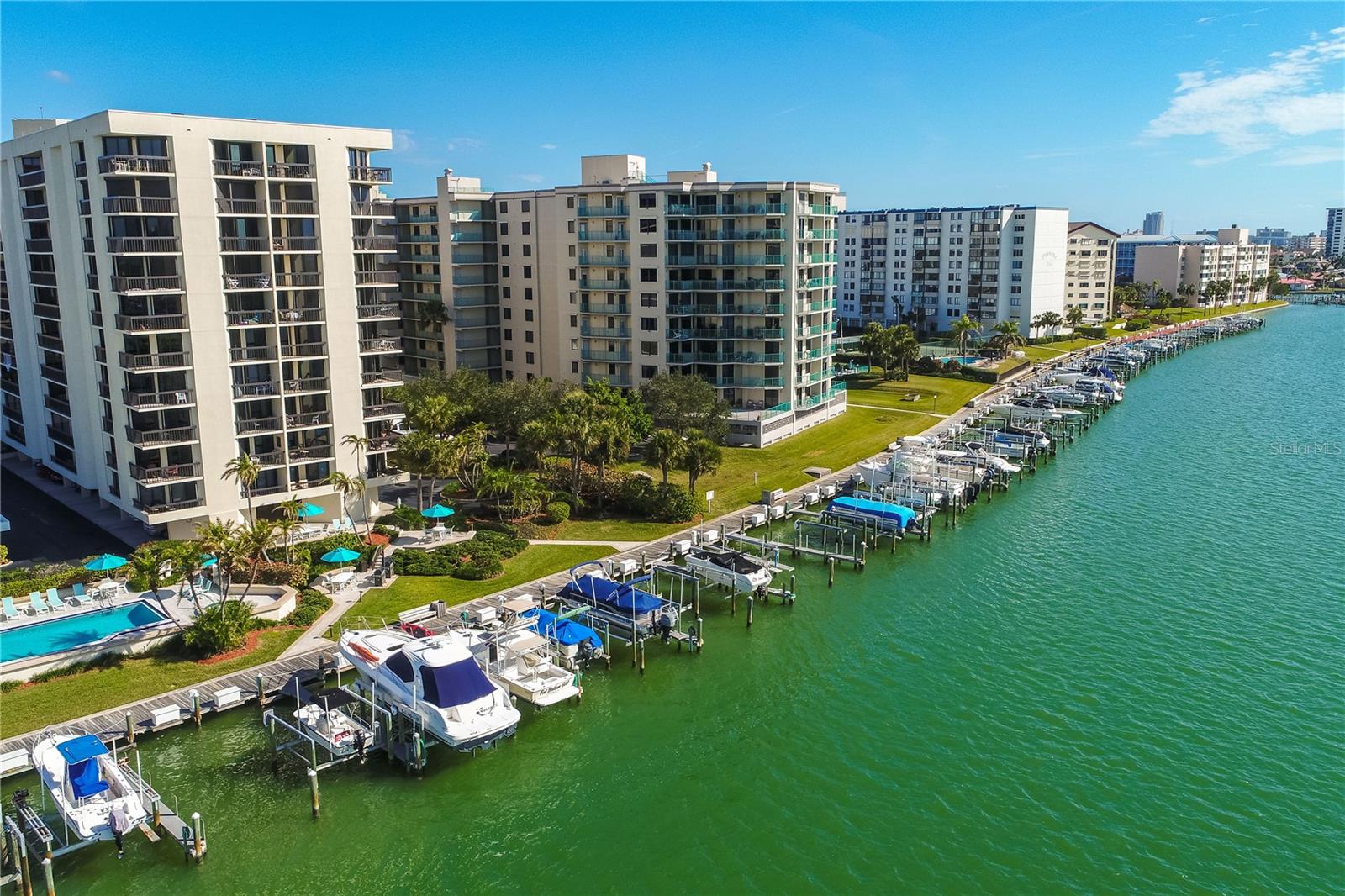 Waterfront resort-like property.