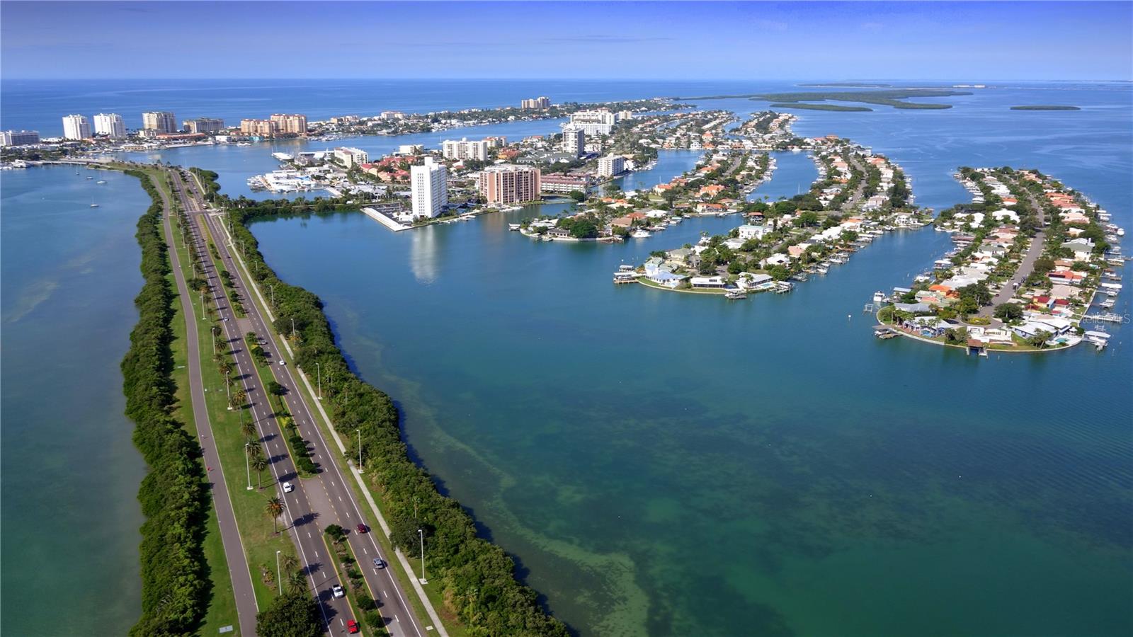 Cross the Memorial Causeway bridge to Island Estates