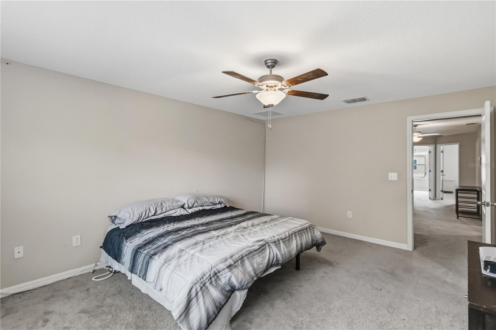 Primary bedroom with natural light