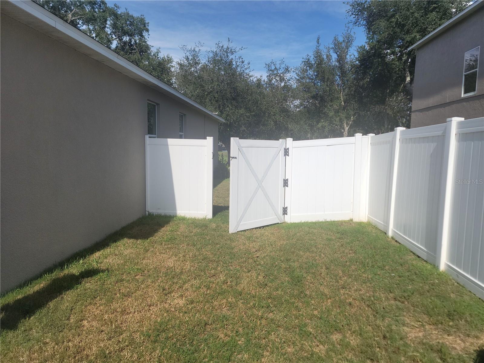 side yard with gate