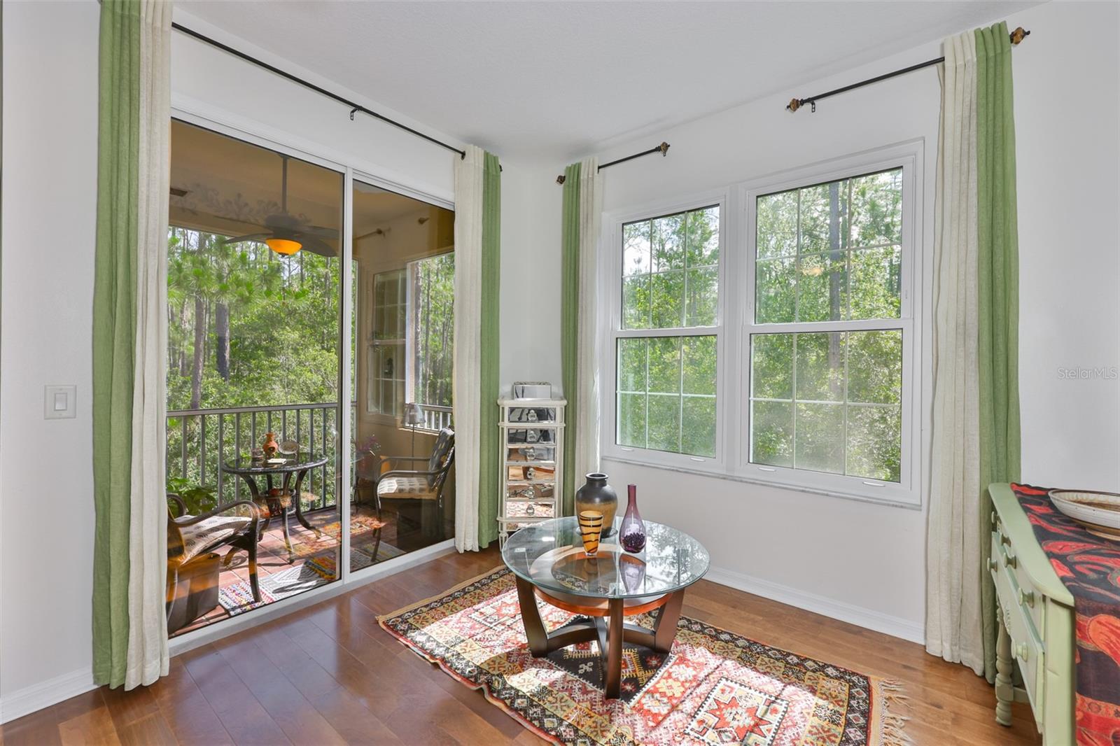 Perfect space for a sitting room, workout room, or office.