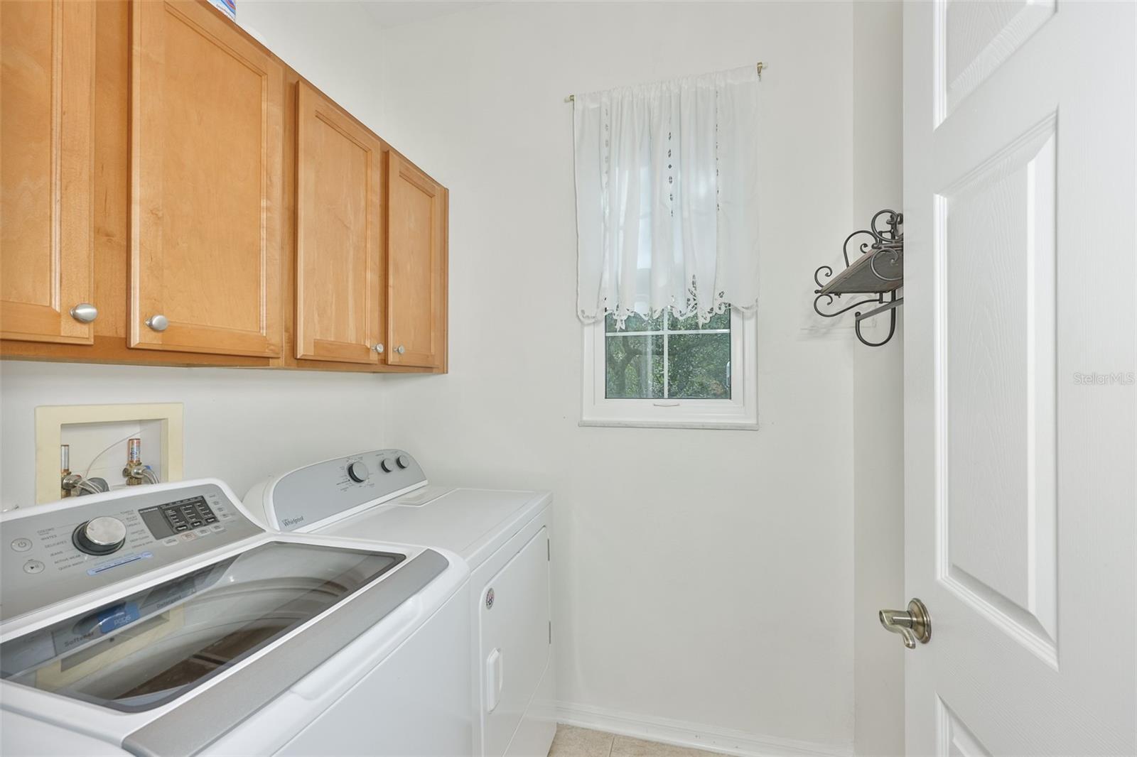 Upstairs laundry room.