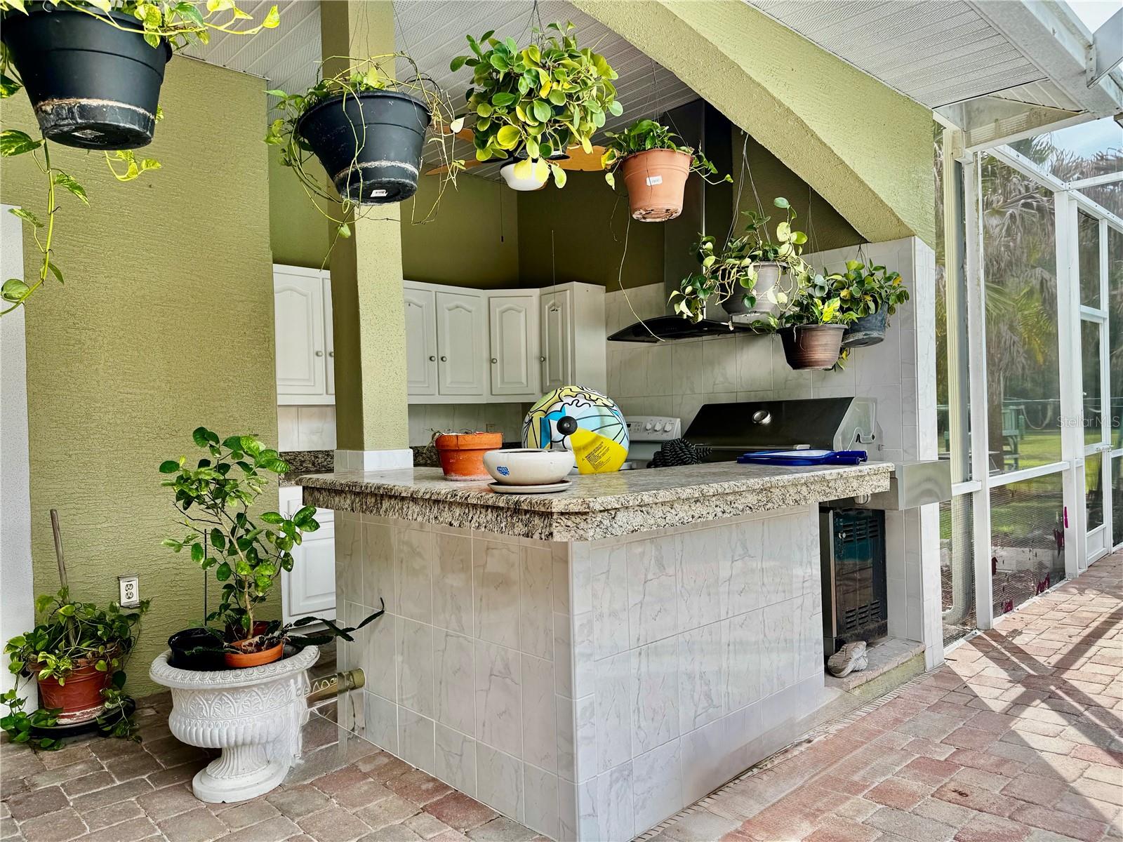 Poolside outdoor kitchen