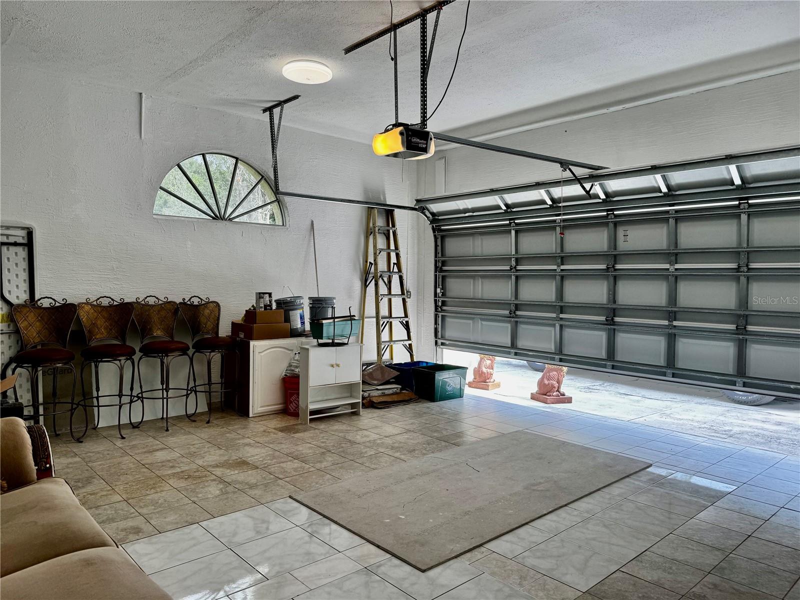 Tiled garage