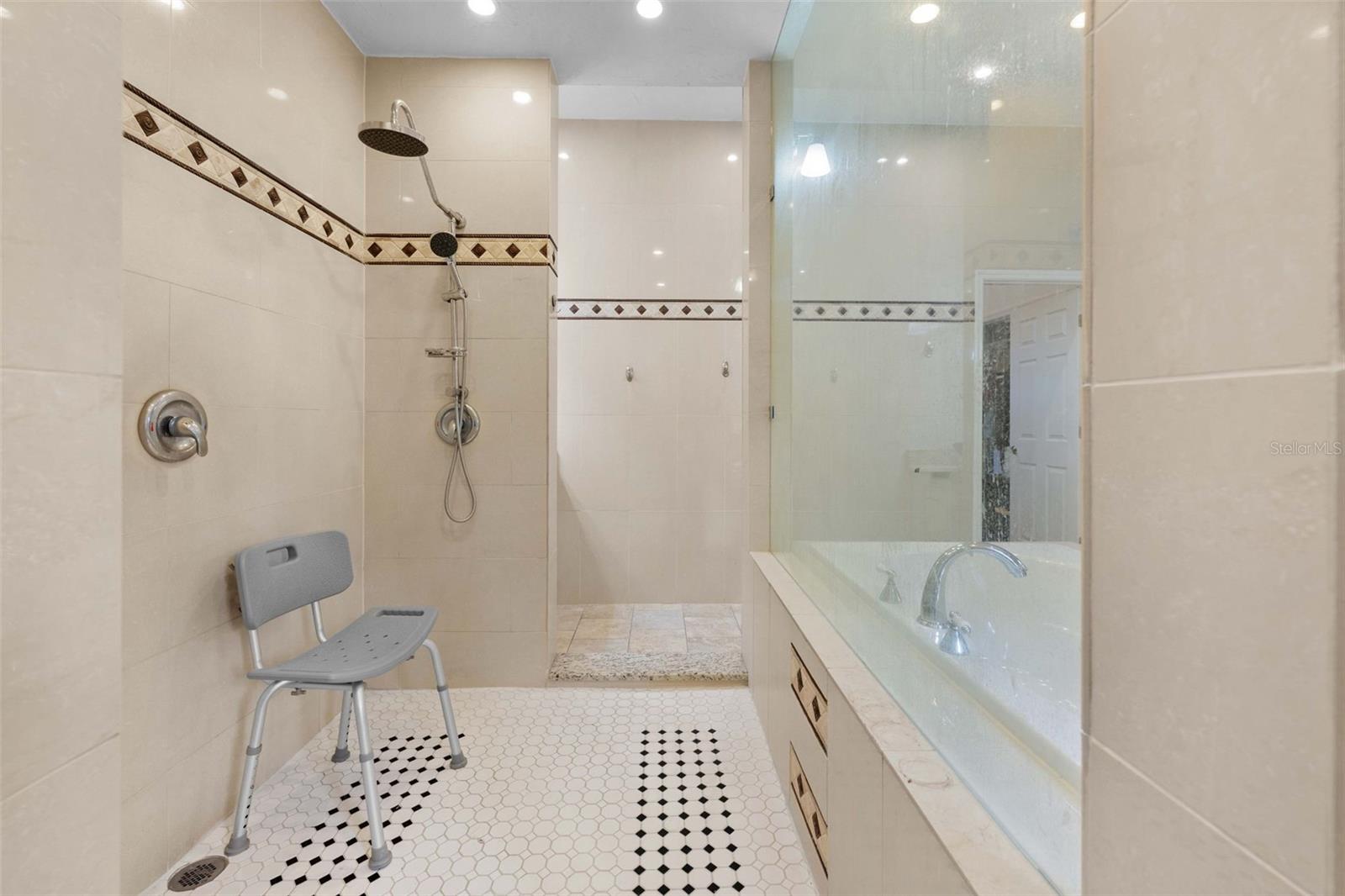 dual entry walk-in shower