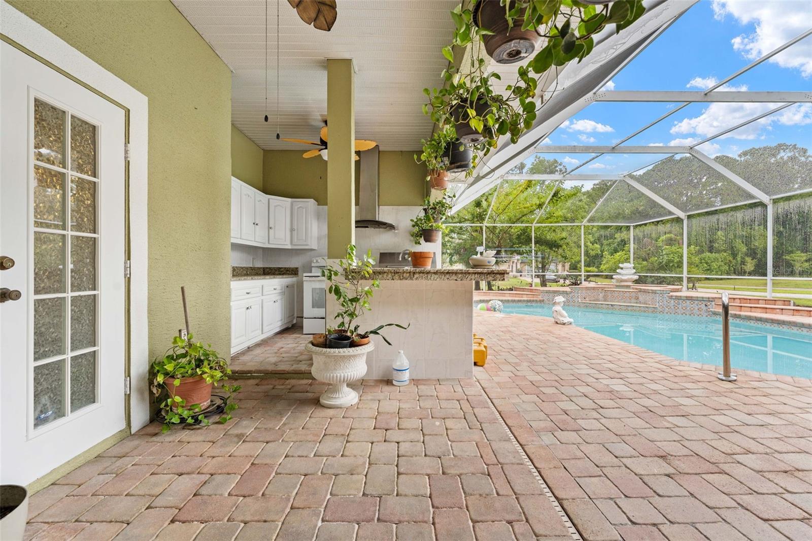 Outdoor kitchen covered lanai