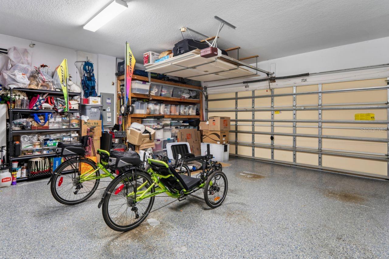 2 CAR GARAGE HAS AMPLE STORAGE ROOM.
