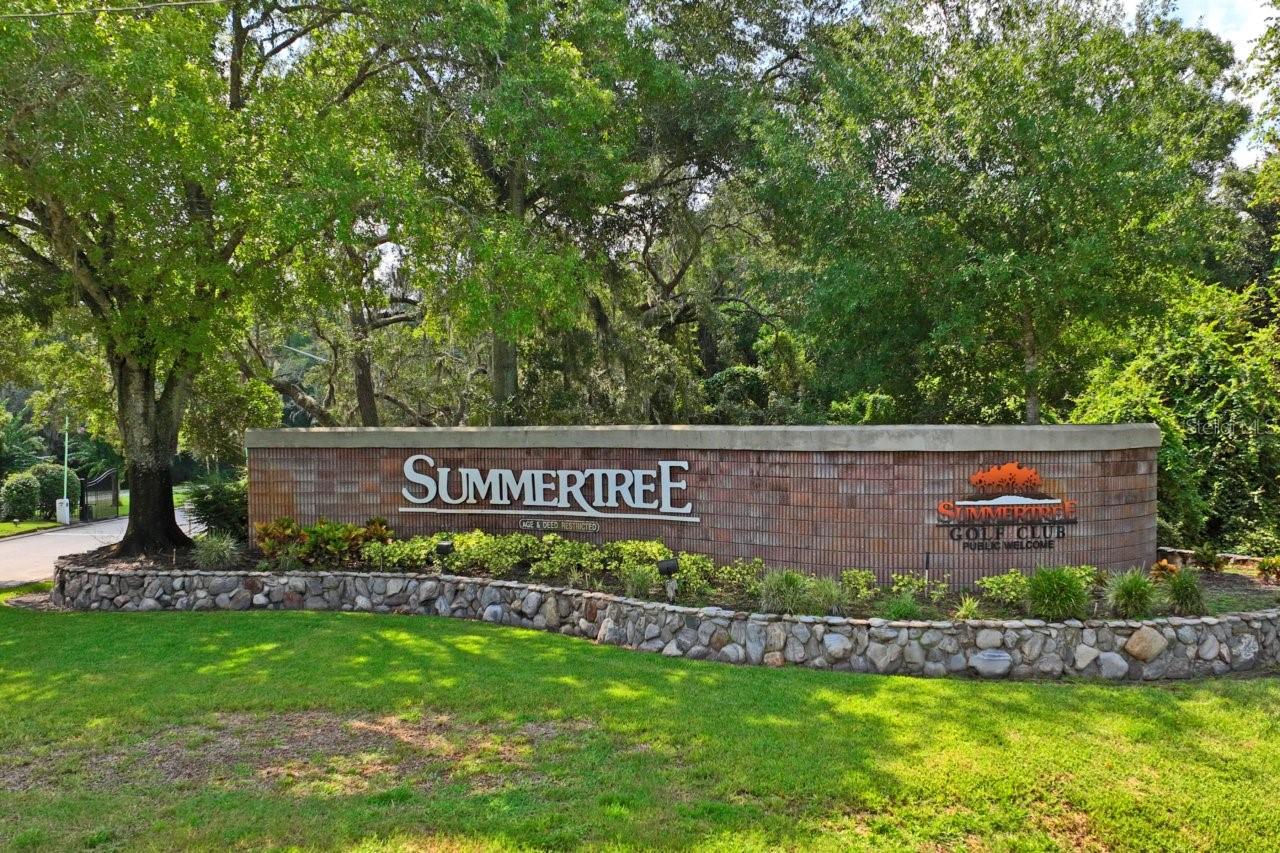 BEAUTIFUL ENTRANCE TO SUMMERTREE 55+ COMMUNITY