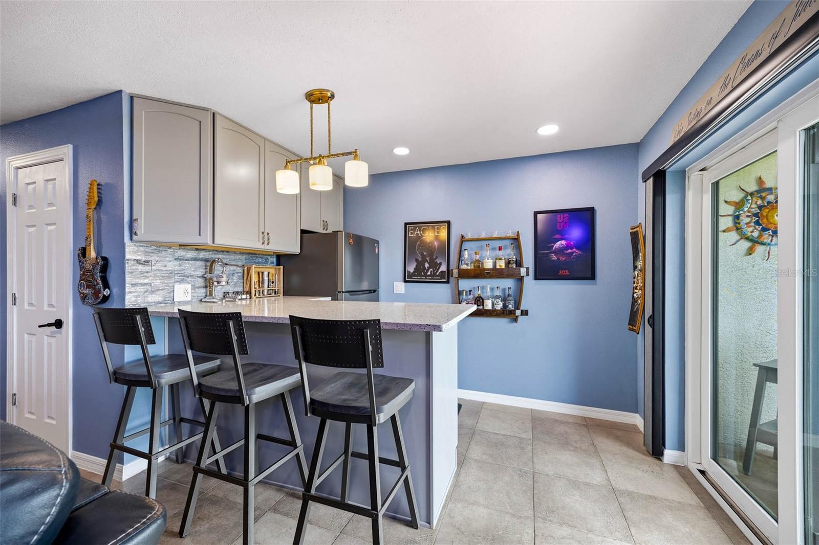 Ground floor bar area, perfect for hanging out after a day out on your boat!