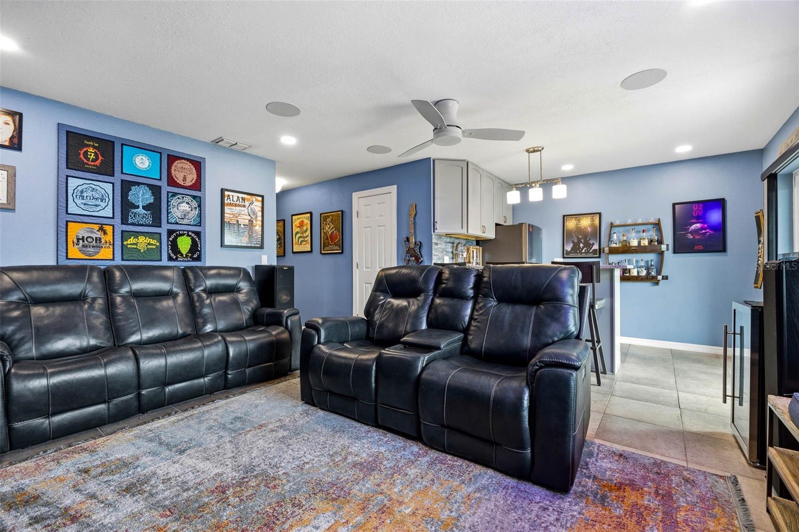 Alternate view in ground floor entertainment room.