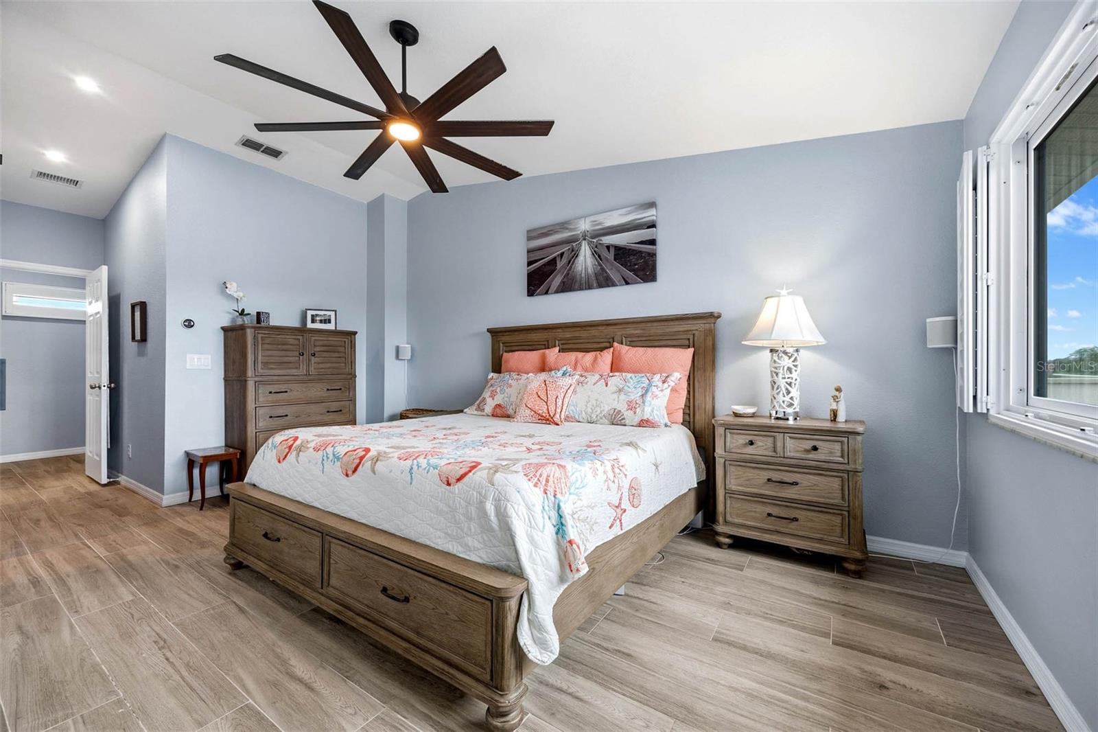 Alternate view in primary bedroom.