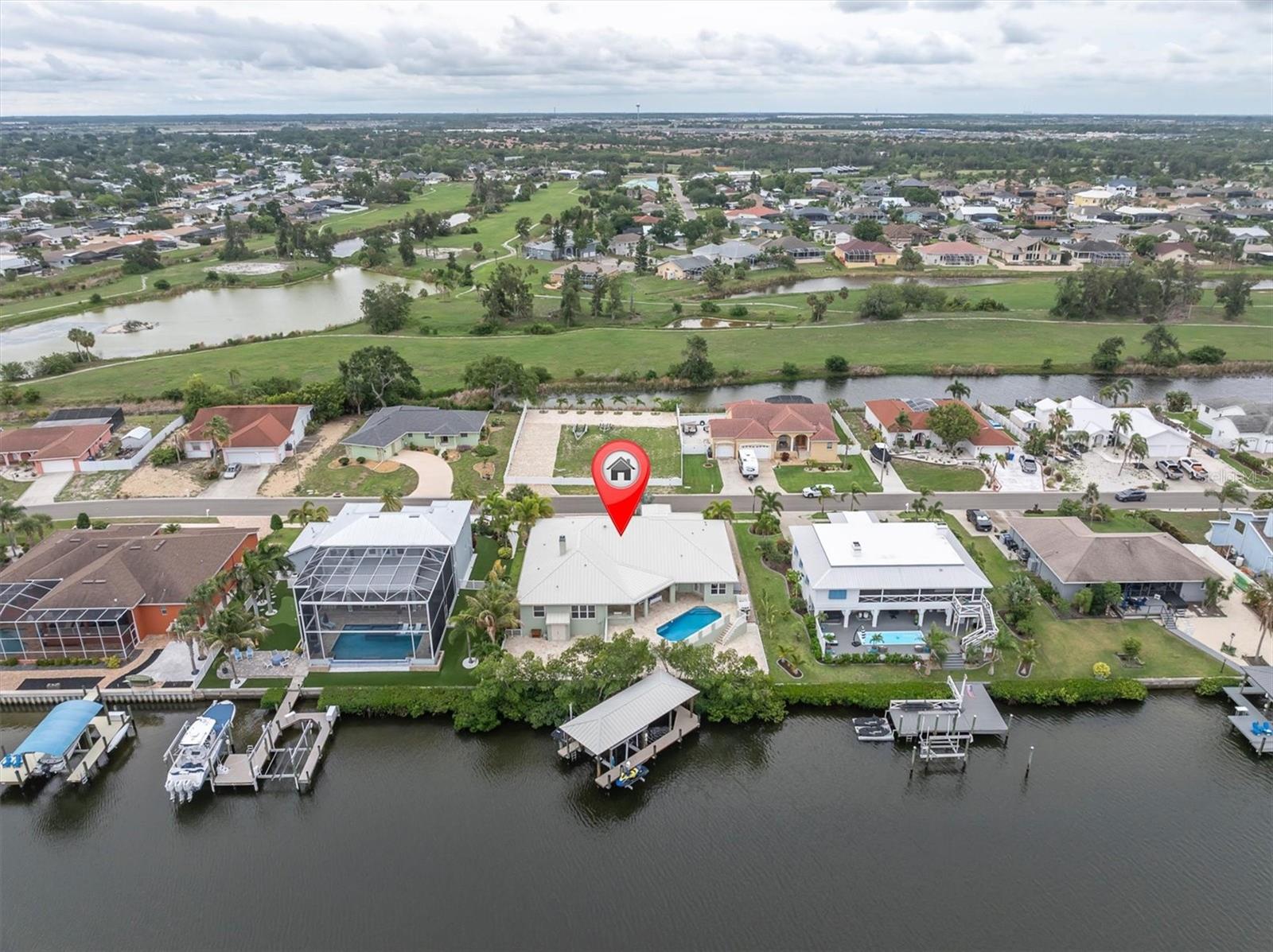 Aerial w/ golf course view